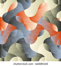 Vintage colorful abstract wave background pattern