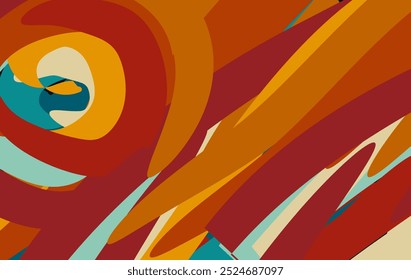 Vintage colorful abstract waves background. Poster background, cover.