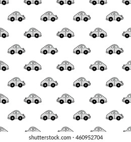 Vintage colorful car pattern