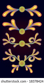 Vintage colorful design elements