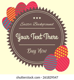 Vintage colorful easter illustration