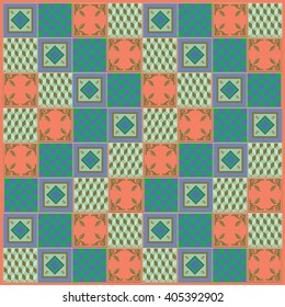 Vintage colorful floor tile pattern background
