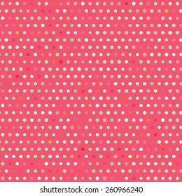 Vintage colorful geometric dots pattern