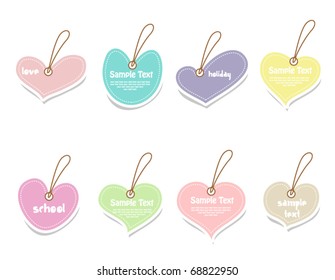 vintage colorful labels, tags