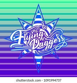 Vintage colorful logo for denim background. Vector illustration design for t-shirt and printing.