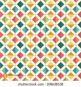Vintage colorful pattern vector design