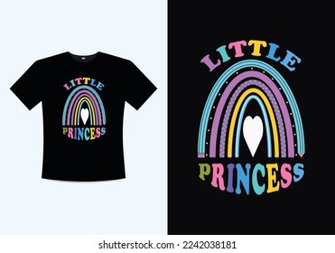 Vintage colorful  typography kids t-shirt printable vector template design