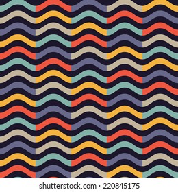 vintage colorful wave pattern
