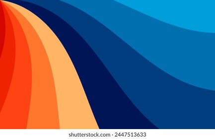 vintage colorful wave pattern background