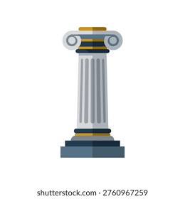 vintage column with statue on top, ancient greek architecture