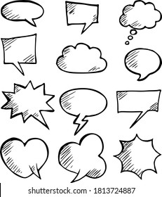 Vintage Comic Book Speech Bubbles. Vector illustration