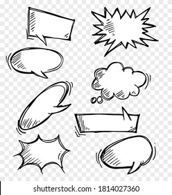 Vintage Comic Book Speech Bubbles. Vector illustration