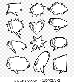 Vintage Comic Book Speech Bubbles. Vector illustration