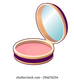 Vintage compact powder / blusher with mirror