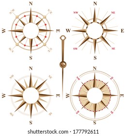 Vintage compass icons with place for your text inside