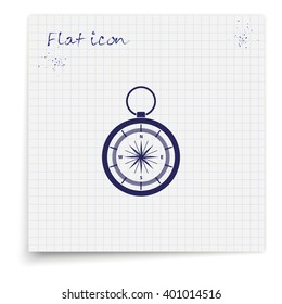 Vintage compass illustration.