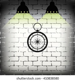 Vintage compass illustration.