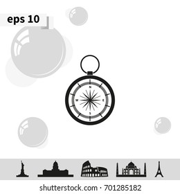 Vintage compass illustration.