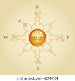 vintage compass with place for your text
