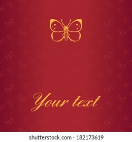 vintage composition with butterflies,  vector illustration
