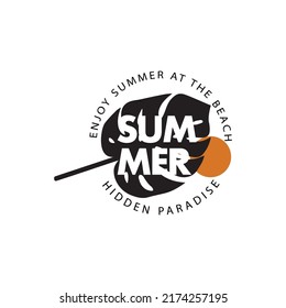 Vintage composition and design, summer paradise . T shirt graphics for print and other user. Vector