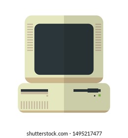 Vintage computer design, Retro digital technology communication internet web and screen theme Vector illustration