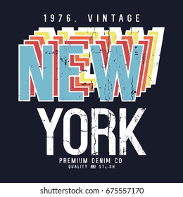 vintage concept typo tee print design as vector