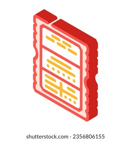 vintage concert ticket retro music isometric icon vector. vintage concert ticket retro music sign. isolated symbol illustration