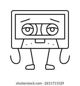 vintage concert ticket retro music line icon vector. vintage concert ticket retro music sign. isolated contour symbol black illustration