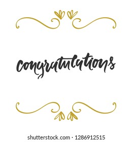 Vintage congratulation card for your design: cards, invitations