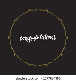 Vintage congratulation card for your design: cards, invitations
