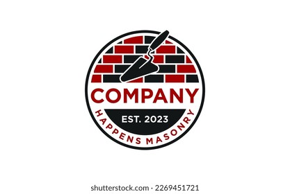 vintage construction and brick wall labels. Posters, stamps, banners and design elements. Vector template