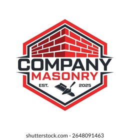 vintage construction and brick wall labels. Posters, stamps, banners and design elements vector template