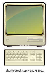 vintage consumer electronics Ã¢Â?Â? personal computer with keyboard 