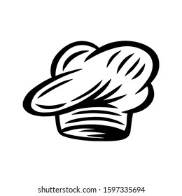Vintage Cook hat isolated retro vector illustration on a white background. Great design for any purposes.
