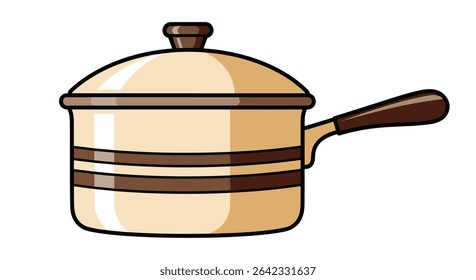 Vintage Cooking Pot with Lid a Classic Kitchen Utensil for Daily Culinary Needs