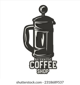 Vintage Cool Coffee Shop Logo Vector