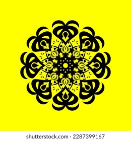 ilustración vintage y cool mandala.