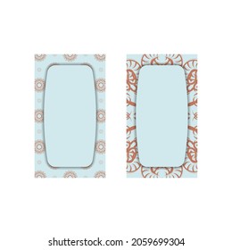 Vintage coral aquamarine business card for your brand.