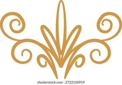 Vintage Corner Border on White Background. Flat Vector Illustration.