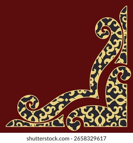 Vintage corner decorated with textured patterns, card elements