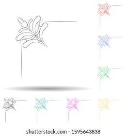 Vintage Corner elements multi color style icon. Simple thin line, outline vector of corner border element icons for ui and ux, website or mobile application