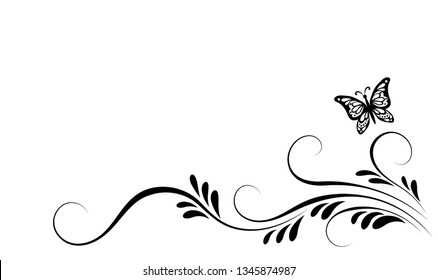 Butterfly corner border Stock Vectors, Images & Vector Art | Shutterstock