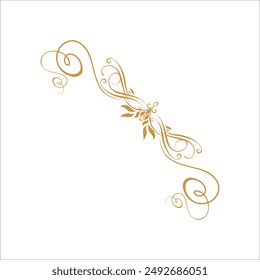 Vintage Corner and frames. antique ornament, vector flower decoration element