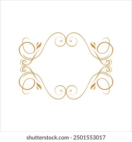 Vintage corner and frames. antique ornament, vector decoration element