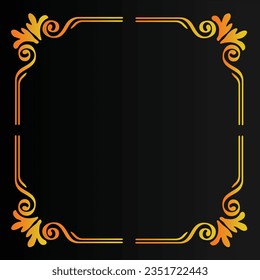  vintage corner frames isolated on a plain