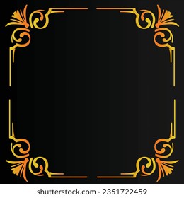  vintage corner frames isolated on a plain
