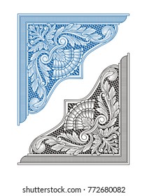 Vintage Corner Ornament vector 