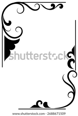 Vintage corner with Thai pattern, elements for decorating corners