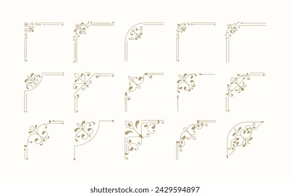 Vintage Corner Vector Illustration in Flat Style